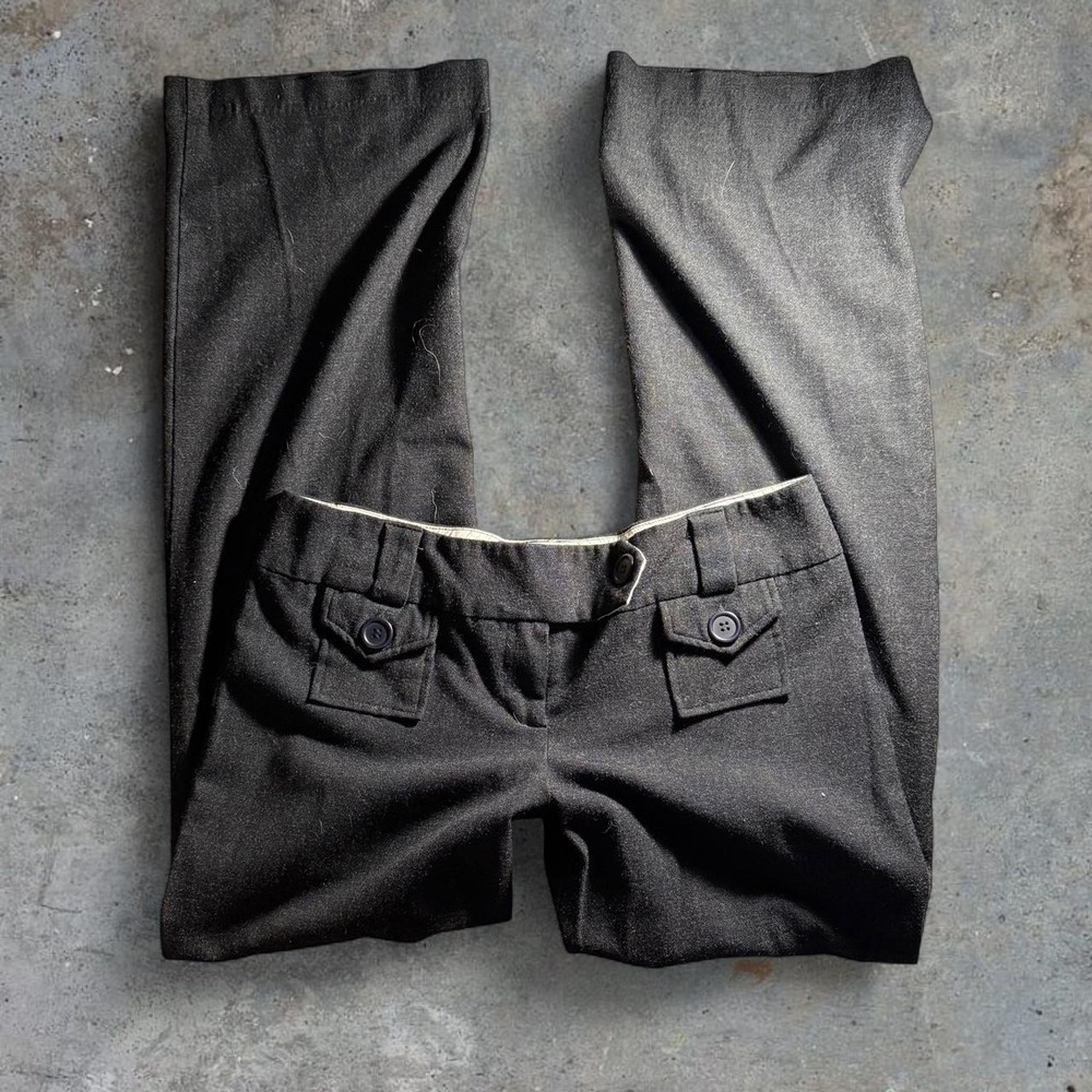 Charlotte Russe Lowrise Office Siren Pants Black Grey Workwear Size 9